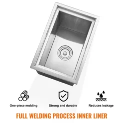 VEVOR Drop In Ice Chest, 18"L X 12"W X 14.5"H Stainless Steel Ice Cooler, Commercial Ice Bin With Sliding Cover, 40.9 Qt Outdoor Kitchen Ice Bar -Vevor GUEST 6141a496 e11a 47e3 8ca6 47d9bb0ab54b