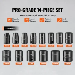 VEVOR 3/8" Drive Impact Socket Set, 14 Piece Shallow Socket Set Metric 7-20mm, 6 Point Cr-Mo Alloy Steel For Auto Repair, Easy-to-Read Size Markings -Vevor GUEST 62304c99 bc4b 4b72 bc2e 7b206a12107b