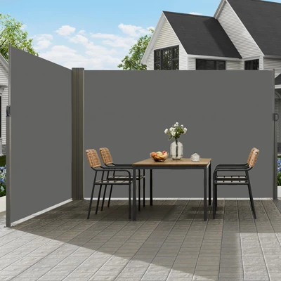 VEVOR Retractable Side Awning, 79''x 236'' Outdoor Privacy Screen,180g Polyester Water-proof Retractable Patio Screen 1 VEVOR Retractable Side Awning, 79''x 236'' Outdoor Privacy Screen,180g Polyester Water-proof Retractable Patio Screen