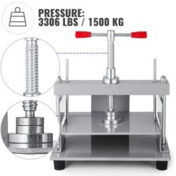 VEVOR Manual Paper Press Machine, 12x8.6 Inch For A4 Sized Papers Flatting Machine, 10cm Thickness Steel Frame Manual Paper Press Machine, Silver -Vevor GUEST 629f1b11 59b7 4723 b7a2 f452d365a50c