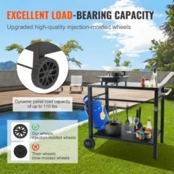 VEVOR Outdoor Grill Dining Cart With Double-Shelf, BBQ Movable Food Prep Table, Multifunctional Iron Table Top, Portable Modular Carts For Pizza Oven 12 VEVOR Outdoor Grill Dining Cart With Double-Shelf, BBQ Movable Food Prep Table, Multifunctional Iron Table Top, Portable Modular Carts For Pizza Oven -Vevor GUEST 62b5f759 9ee2 4c4c 9ce7 eda22cb12c90