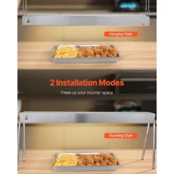 VEVOR Food Heat Lamp, 750W Hanging Commercial Food Heating Warmer, Stainless Steel Electric Strip Heater Light With Cord, Silver -Vevor GUEST 62ba4cfc 55c2 4456 b240 1a650d063491