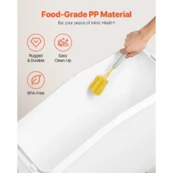 VEVOR Rice Storage Container, 21Gallon/80L Capacity Large Dog Food Dispenser Bin, Kitchen Ingredient Grain Cereal Flour Bin, 1 Pack, White -Vevor GUEST 62e4374c dd1f 4b4c aed1 af2300e9fc0f