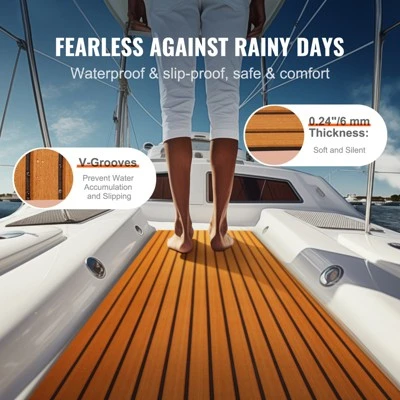 VEVOR Boat Flooring, EVA Foam Boat Decking 94.5" X 35.4", Non-Slip Self-Adhesive Flooring, 23.2 Sq.ft Marine Carpet For Boats, Yacht, Pontoon BLUE 2 VEVOR Boat Flooring, EVA Foam Boat Decking 94.5" X 35.4", Non-Slip Self-Adhesive Flooring, 23.2 Sq.ft Marine Carpet For Boats, Yacht, Pontoon BLUE - Image 2