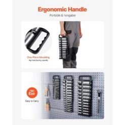 VEVOR Portable Socket Organizer Tray, 3-Piece Metric & SAE Socket Organizer Set, 1/4'', 3/8'' And 1/2'' Heavy-Duty Socket Holder With Handle -Vevor GUEST 6445619c c14f 4184 9419 1c3fb96ae7c6