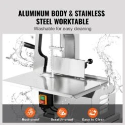 VEVOR Electric Meat Saw, 850W Stainless Vertical Cutter, 19.1"x15" Workbench, 7.09" Cutting Thickness, Includes 5 Blades -Vevor GUEST 6524a379 b3b9 447b b615 eb01f6962891