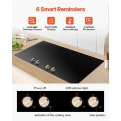 VEVOR Induction Cooktop, 6600W Electric Countertop Burner,4 Burner Knob Control Stove,Built-in Induction Cooktop With 12 Temperature Settings, Black -Vevor GUEST 65816631 d0a1 4e8b a34d 7d08ccbc9da0