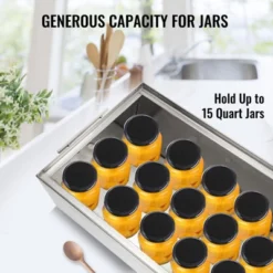 VEVOR Water Bath Canner, 15 Quart Stove Top Canner Pot, Boiling Water Canners With 2 Canning Racks, 304 Food Grade Stainless Steel Stock Pot, Silver -Vevor GUEST 66291734 f812 42d4 b8d3 805da49269de