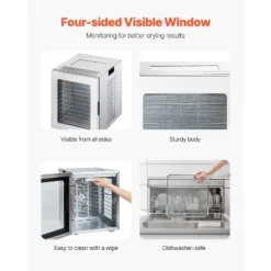 VEVOR Food Dehydrator Machine, 12 Stainless Steel Trays, 850W Electric Food Dryer With Adjustable Temperature & 24-Hour Timer, Freeze Dryer, Silver -Vevor GUEST 663a7eeb 85a5 45b5 a2a9 c48d6c9dc35e