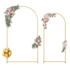 VEVOR Wedding Arch Backdrop Stand, 7.2FT & 4FT, Set Of 2 Stand With Case Connection & Chassis Crossbar Design -Vevor GUEST 679693e9 e579 4e09 92d5 40f9a56213c9