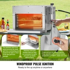 VEVOR Propane Steak Grill, Portable Infrared Broiler, 1500°F Stainless Steel Barbecue Infrared Grill With 6-Tier Adjustable Rack, Silver 10 VEVOR Propane Steak Grill, Portable Infrared Broiler, 1500°F Stainless Steel Barbecue Infrared Grill With 6-Tier Adjustable Rack, Silver -Vevor GUEST 67f95460 ddfa 4c5d 87bd 38aa7a13ee5f