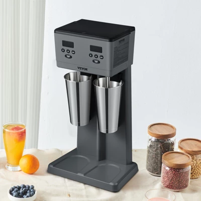 VEVOR Milkshake Maker, 375W X 2 Electric Milkshake Machine, Commercial Double Heads Drink Mixer Blender,Intelligent Microswitch, 3-Speed 1 VEVOR Milkshake Maker, 375W X 2 Electric Milkshake Machine, Commercial Double Heads Drink Mixer Blender,Intelligent Microswitch, 3-Speed
