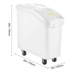 VEVOR Rice Storage Container, 21Gallon/80L Capacity Large Dog Food Dispenser Bin, Kitchen Ingredient Grain Cereal Flour Bin, 1 Pack, White -Vevor GUEST 68ff623d cfeb 4b6b a94c 9db3b4086963
