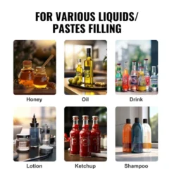 VEVOR Pneumatic Paste Liquid Filling Machine, 5-50ml Bottle Filler, Bottle Filling Machine, Stainless Steel Liquid Filler With Pedal, Silver -Vevor GUEST 6930a54d 4eb3 4453 bc31 839f6ead18be