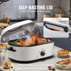 VEVOR Electric Roaster Oven, 22 QT Turkey Roaster Oven With Self-Basting Lid, 1450W Roaster Oven With Defrost & Warm Function, Adjustable Temp 10 VEVOR Electric Roaster Oven, 22 QT Turkey Roaster Oven With Self-Basting Lid, 1450W Roaster Oven With Defrost & Warm Function, Adjustable Temp -Vevor GUEST 6993f1de 3f12 4492 b367 4edb03f0b555