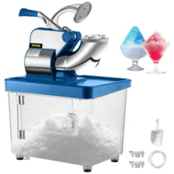 VEVO 110V Commercial Electric Ice Shaver 440lbs/h, Snow Cone Machine With Dual Blades, Stainless Steel Shaved Ice Machine For School, Church, Blue -Vevor GUEST 699b6263 c0ed 4475 9f44 89416a88a6d5