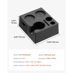 VEVOR Espresso Tamping Station, ABS Material, 7-in-1 Multifunctional Tamping Station With Detachable Slot, Easy To Clean Espresso Knock Box, Black -Vevor GUEST 69a2df26 998f 41d4 a2b4 de82a8c10dda