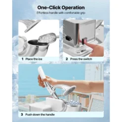 VEVOR Commercial Ice Crusher 661LBS/H, 350W Electric Snow Cone Machine With 4 Blades, 1400RPM Stainless Steel Shaved Ice Machine, White -Vevor GUEST 6a5335c5 6e5f 4ab5 bf50 8c117bff041d