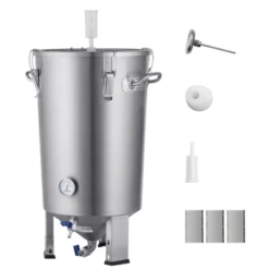 VEVOR 304 Stainless Steel Kettle, 8 GALLON Beer Brew Fermentor, Kettle Stock Pot Includes Lid, Handle, Valve, Spigot, Thermometer, Silver -Vevor GUEST 6adc5e2a 1d27 45af 8591 aac0e23c103c