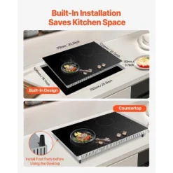 VEVOR Induction Cooktop, 6600W Electric Countertop Burner,4 Burner Knob Control Stove,Built-in Induction Cooktop With 12 Temperature Settings, Black -Vevor GUEST 6c5d7c38 6980 4048 bae6 217d23747d06