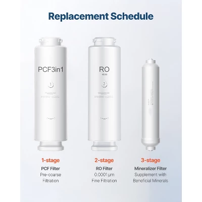 VEVOR Remineralization Filter, 1100 Gallons Remineralization Water Filter Replacement, 1/4" Quick Connect Mineral Filter, White 4 VEVOR Remineralization Filter, 1100 Gallons Remineralization Water Filter Replacement, 1/4" Quick Connect Mineral Filter, White - Image 4