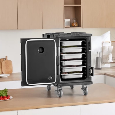 VEVOR Insulated Food Pan Carrier, 95 Qt Hot Box For Catering, Food Box Carrier With Buckle, Front Loading Food Warmer With Handles 1 VEVOR Insulated Food Pan Carrier, 95 Qt Hot Box For Catering, Food Box Carrier With Buckle, Front Loading Food Warmer With Handles