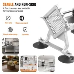 VEVOR Commercial Vegetable Slicer, 1/4 Inch Fruit Slicer, Stainless Steel And Aluminum Alloy Vegetable Cutter Slicer Machine, Manual Slicer -Vevor GUEST 6d256bfa ab36 4263 8163 65e5afa5a685