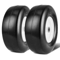 VEVOR Lawn Mower Tires With Rim, 13x5-6" Tubeless Tractor Tires, 2-Pack Tire And Wheel Assembly, Flat-free PU Tires, 3.25"-5.9" Centered Hub, Black -Vevor GUEST 6deedb06 f68f 46e2 9377 aacc82203da2