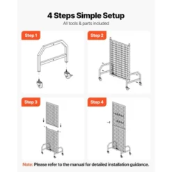 VEVOR 3 Packs Grid Wall Panels, 1.9 X 5.4 Ft Wire Grid Panels Display Rack, Movable Art Display Shelf With Wheels And 30 Hooks, Black -Vevor GUEST 6df0e0c0 7f85 404f b43f 1ca962cbb24a