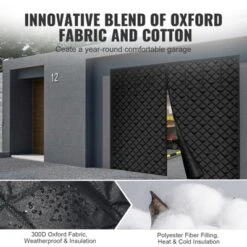 VEVOR Garage Door Screen For Winter, 9x7FT, Garage Door Insulation Kit, Magnetic Thermal Insulated Door Curtain With 300D Oxford Fabric, Black -Vevor GUEST 6e5e117c 9285 4465 bfdd e43c57e6ab42