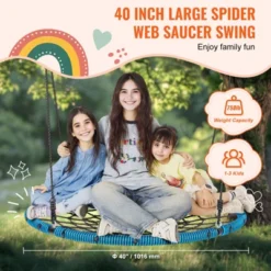 VEVOR Spider Web Saucer Swing, 40 Inch Round Swings For Kids Outdoor, 750lbs Weight Capacity Saucer Tree Swing, Stable Woven Rope Swing Seat 9 VEVOR Spider Web Saucer Swing, 40 Inch Round Swings For Kids Outdoor, 750lbs Weight Capacity Saucer Tree Swing, Stable Woven Rope Swing Seat -Vevor GUEST 6e884221 9eff 4e80 9fcd 7b12927b7dcf