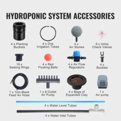 VEVOR DWC Hydroponics Grow System, Hydroponic Growing System With Top Drip Kit, Deep Water Culture 5-Gallon 4 Buckets, With Air Pump, Black 13 VEVOR DWC Hydroponics Grow System, Hydroponic Growing System With Top Drip Kit, Deep Water Culture 5-Gallon 4 Buckets, With Air Pump, Black -Vevor GUEST 6f44ddc6 fa21 41c1 9270 e965a6a58b28