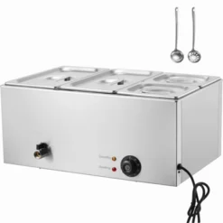 VEVOR 4-Pan Commercial Food Warmer, 16.4QT Electric Steam Table, 1200W Professional Countertop Stainless Steel Buffet Bain Marie 15 VEVOR 4-Pan Commercial Food Warmer, 16.4QT Electric Steam Table, 1200W Professional Countertop Stainless Steel Buffet Bain Marie -Vevor GUEST 6fc85d70 ff93 4b23 abf4 fa5ad949022f