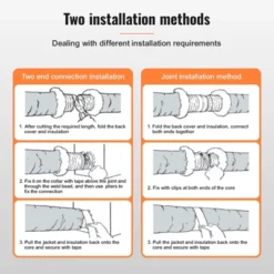 VEVOR Dryer Vent Hose, 5'' Insulated Flexible Duct 25FT Long With 2 Duct Clamps, Heavy-Duty Three Layer Protection, Silver -Vevor GUEST 7006595e 80c2 46cd 8fd0 b22915fd1104