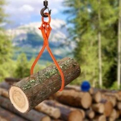 VEVOR Log Skidding Tongs, 32 Inch 2 Claw Log Lifting Tongs, Heavy Duty Steel Lumber Skidding Tongs, 1543 Lbs/700 Kg Loading Capacity, Log Lifting