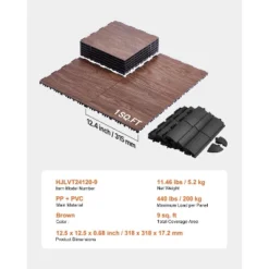 VEVOR Dance Floor Tiles, 12.4 X 12.4 In 9 Piece Interlocking Dance Flooring, Portable Dance Practice Floor With Cushioned Base -Vevor GUEST 7032302c a64f 460a b653 d195af5cdd97