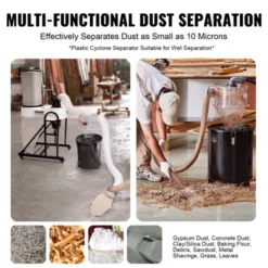 VEVOR Cyclone Dust Separator, 4" Retrofit Cyclone Separator For Dust Collectors, ABS Dust Deputy With 2" Hole O.D. Connector, Clear (Tank Exclude) -Vevor GUEST 7037cc30 664d 4f81 9044 5380a4140e13