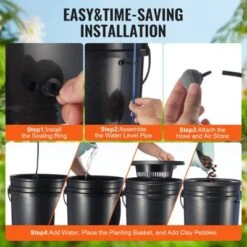 VEVOR DWC Hydroponics Grow System, Hydroponic Growing System With Top Drip Kit, Deep Water Culture 5-Gallon 2 Buckets, With Air Pump, Black 11 VEVOR DWC Hydroponics Grow System, Hydroponic Growing System With Top Drip Kit, Deep Water Culture 5-Gallon 2 Buckets, With Air Pump, Black -Vevor GUEST 708e8b15 06b3 48f4 95c5 ebd1041196ba 1