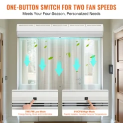 VEVOR 60" Commercial Indoor Air Curtain Super Power 2 Speeds 1500CFM, Wall Mounted Air Curtains For Doors, Indoor Over Door Fan, White -Vevor GUEST 70ae9ded 912f 48f6 bb2d ccebac5f90dd