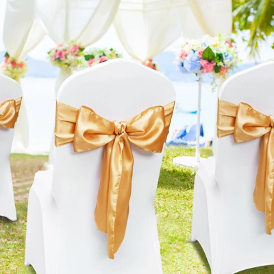 VEVOR Stretch Spandex Chair Sashes Bows, Chair Slipcover And Stretch Chair Sash, Elastic Chair Bands, Fitting Wedding, Holiday, (50 PCS Gold) 1 VEVOR Stretch Spandex Chair Sashes Bows, Chair Slipcover And Stretch Chair Sash, Elastic Chair Bands, Fitting Wedding, Holiday, (50 PCS Gold)