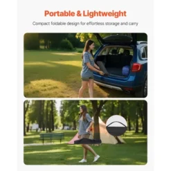 VEVOR Folding Camping Table, Portable Roll Up Side Tables, Lightweight Aluminum Beach Table With Adjustable Height, Top Mesh Layer, Silver -Vevor GUEST 715abaa7 f754 4ab7 852d 154c15deee30