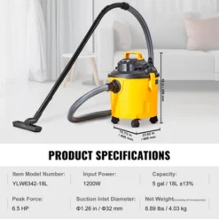 VEVOR Shop Vacuum Wet And Dry, 5 Gallon 6 Peak HP Wet/Dry Vac, Powerful Suction With Blower Function,Small Shop Vac Perfect 14 VEVOR Shop Vacuum Wet And Dry, 5 Gallon 6 Peak HP Wet/Dry Vac, Powerful Suction With Blower Function,Small Shop Vac Perfect -Vevor GUEST 72406de4 304d 48e7 a897 62d9f65fede3