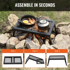 VEVOR Folding Campfire Grill, Heavy Duty Steel Mesh Grate, 18" Portable Camping Grates Over Fire Pit, Camp Fire Cooking Equipment -Vevor GUEST 74469f2f 82bd 4e85 bd2f 5019077ee9e6