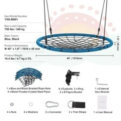 VEVOR Spider Web Saucer Swing, 40 Inch Round Swings For Kids Outdoor, 750lbs Weight Capacity Saucer Tree Swing, Stable Woven Rope Swing Seat 14 VEVOR Spider Web Saucer Swing, 40 Inch Round Swings For Kids Outdoor, 750lbs Weight Capacity Saucer Tree Swing, Stable Woven Rope Swing Seat -Vevor GUEST 74ec786c 4182 49e1 a16e 358d7817445d