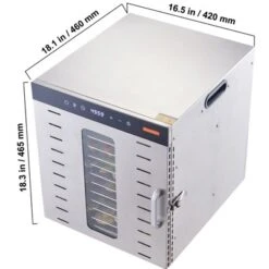 VEVOR Food Dehydrator Machine, 10 Stainless Steel Trays, 1000W Electric Food Dryer With Digital Adjustable Timer & Temperature, Silver -Vevor GUEST 759e7a86 5512 4bd1 9f7d ca27fe3f0f9f