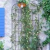 VEVOR Garden Trellis For Climbing Plants, 87 X 20 In, 2 Packs Rustproof Metal Garden Flower Trellis, Outdoor Climbing Rose Trellis Cucumbers Support
