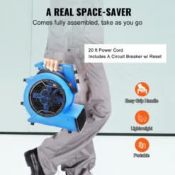 VEVOR Floor Blower, 1/2 HP, 2600 CFM Air Mover For Drying And Cooling, Portable Carpet Dryer Fan With 4 Blowing Angles And Time Function -Vevor GUEST 76579b38 2a5c 4dba 894e b57a082626ef