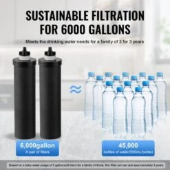 VEVOR Gravity-fed Water Filter System, 1.5G 304 Stainless-Steel Countertop System, Water Filtration System, Reduces Lead And Up To 99% Of Chlorine -Vevor GUEST 76dd7ef4 d047 46d9 9946 cff22d0f247c