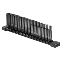 VEVOR 1/4" Drive Impact Socket Set,14 Piece Deep Socket Set Metric 4-15mm, 6 Point Cr-Mo Alloy Steel For Auto Repair, Easy-to-Read Size Markings,BLACK -Vevor GUEST 77a736d6 237e 4728 b94a a4f307ba051e