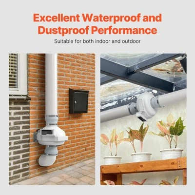 VEVOR 4 To 4.5 Inch Radon Fan Installation Kit, Quiet 190CFM Radon Mitigation Fan System Kit With 2 Couplers, Pressure Indicator, White 4 VEVOR 4 To 4.5 Inch Radon Fan Installation Kit, Quiet 190CFM Radon Mitigation Fan System Kit With 2 Couplers, Pressure Indicator, White - Image 4